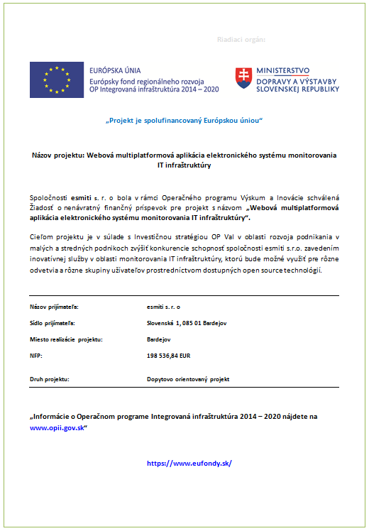 Projekt spolufinancovaný Európskou úniou